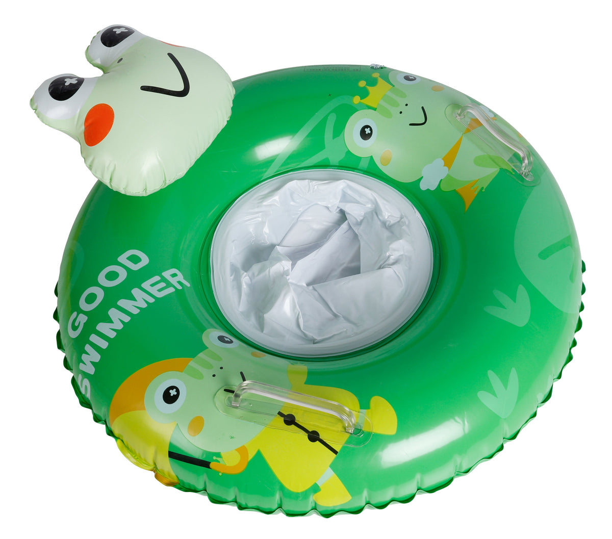 AirTime™ Kids Inflatable Frog Swim Ring with Seat 56cm - Ages 1-2yrs