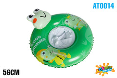 AirTime™ Kids Inflatable Frog Swim Ring with Seat 56cm - Ages 1-2yrs