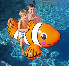 AirTime™ Inflatable Jumbo Clown Fish with Handles 147x87x56cm - Ages 3+