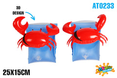 AirTime™ Inflatable 3D Crab Design Armbands Set of 2 - Age 3-6yrs