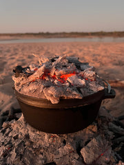 Wildtrak™ 2 Quart Heavy Duty Pre-Seasoned Round Cast Iron Camp Oven with Lip and Handle