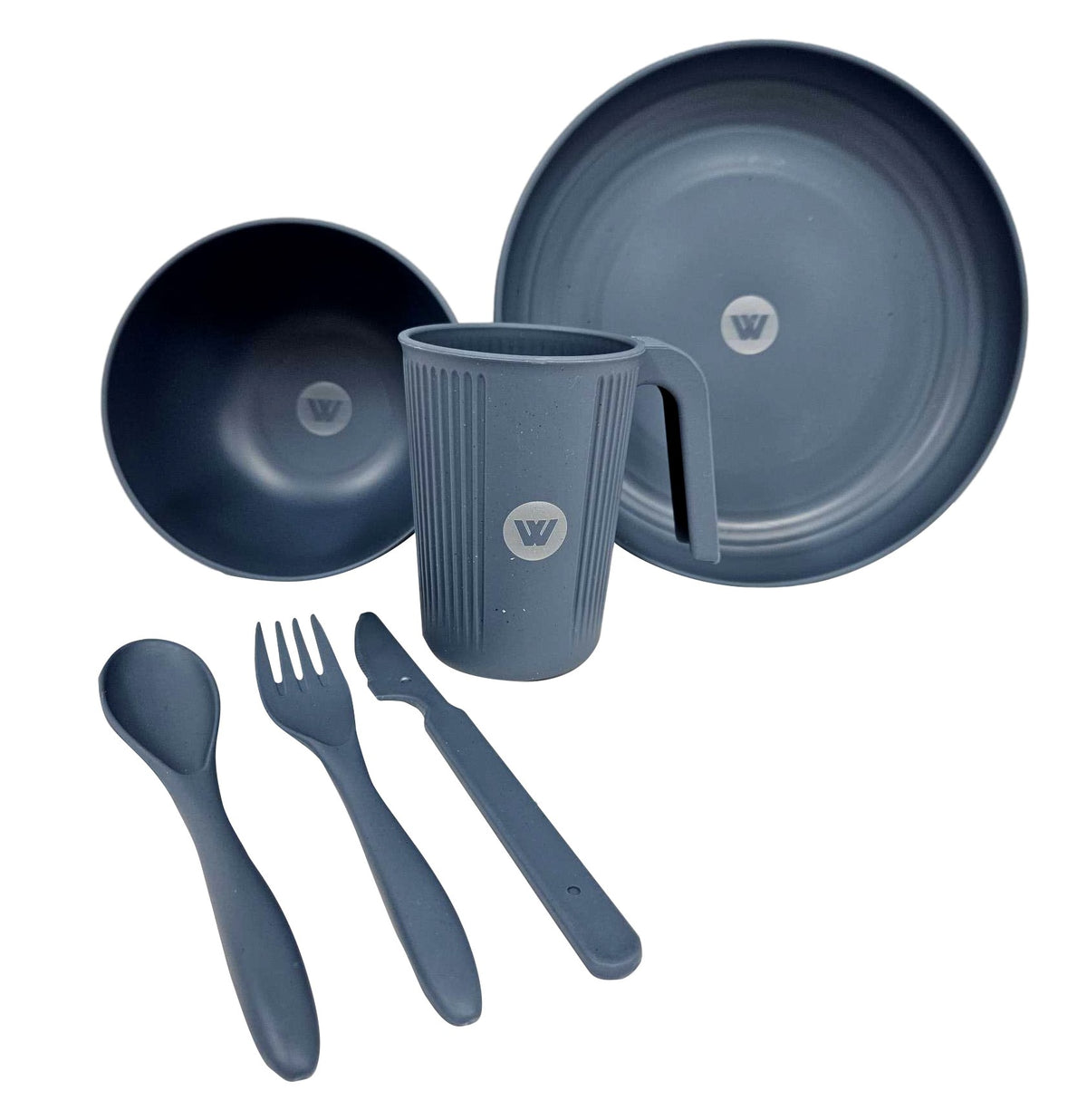 Wheat Straw Complete Dinner Set - Available in Blue or Natural