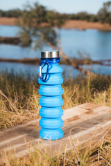 Collapsible 550ml Silicon Water Bottle BPA FREE with Carabiner - Expanda Range