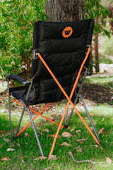 Yamba Solid Arm Chair with Lumbar Support for Camping and Events (Folding Chair + Carry Bag)