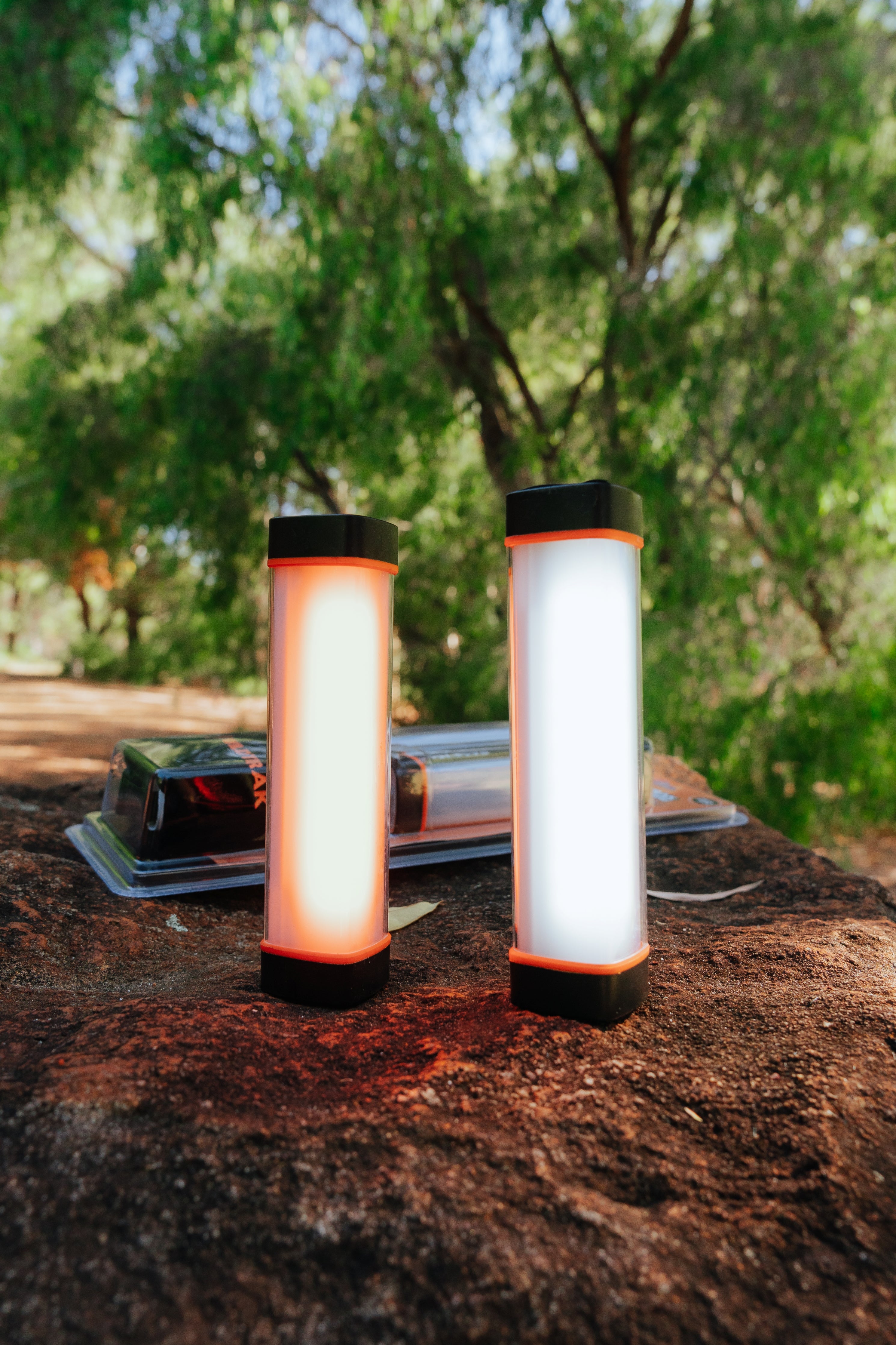 Wildtrak™ BASE 150 TWIN PACK Rechargeable Camp Multi Light Plus Power Bank (IP65 Water Resistant, 6 Light Modes, USB-C, Magnet Mounting, Case & More)