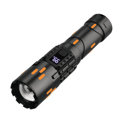 Rechargeable Glow in the Dark 1500 Lumen 3Ah Flashlight with Velour Carry Bag, IP54 Rated