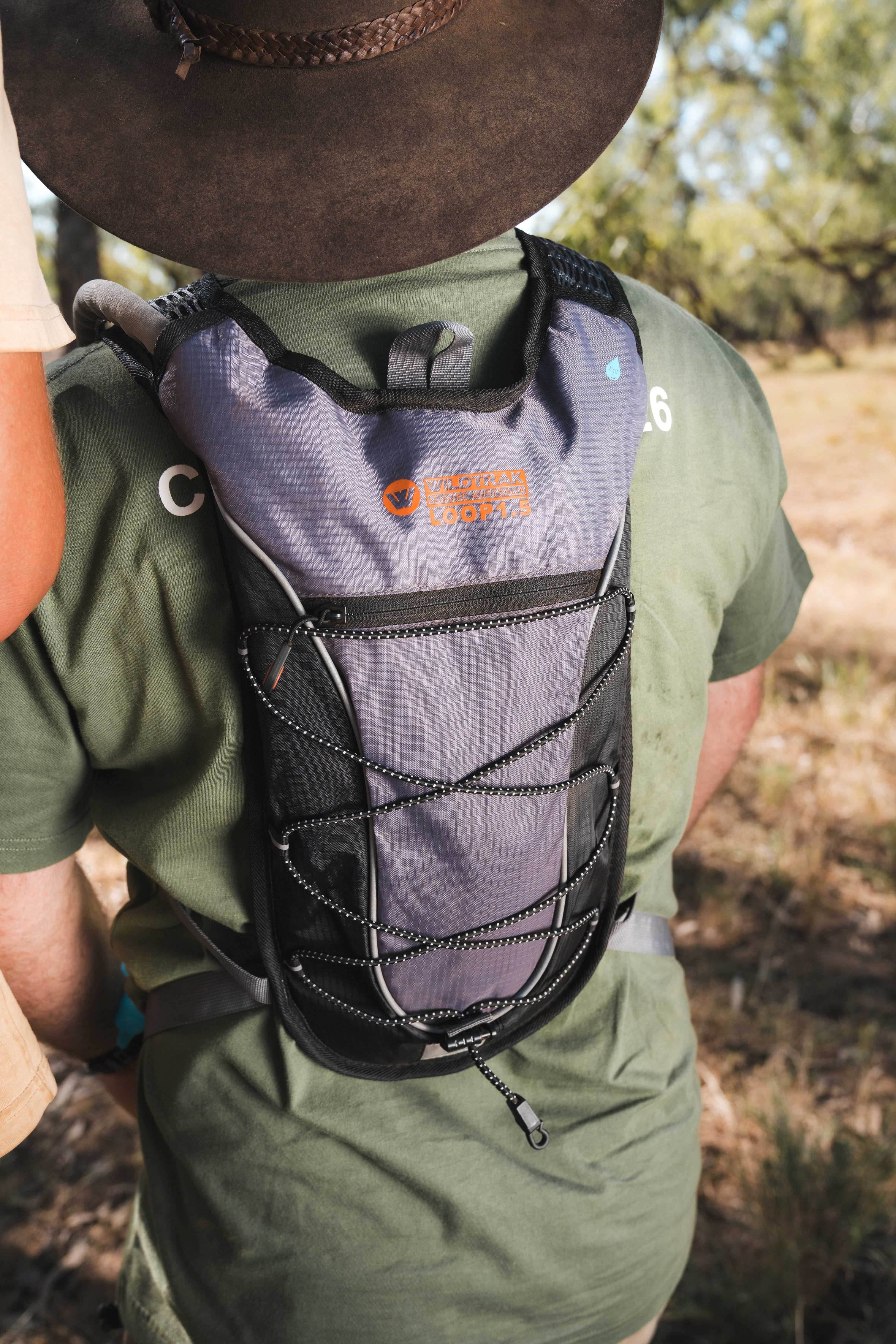 Wildtrak™  Trekker 1.5L Loop Hydration Backpack with Chest Strap and Storage Pockets