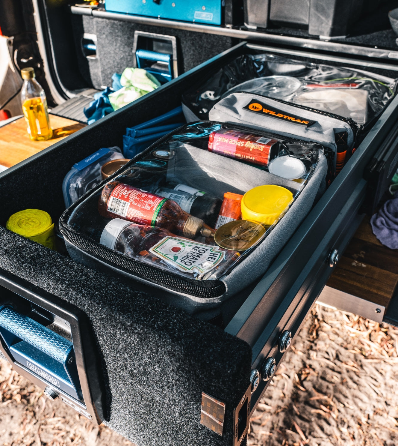 Wildtrak™ Large Clear Top Storage Bag for Camping and 4WD Off-Roading - Heavy-Duty 400GSM Ripstop Canvas