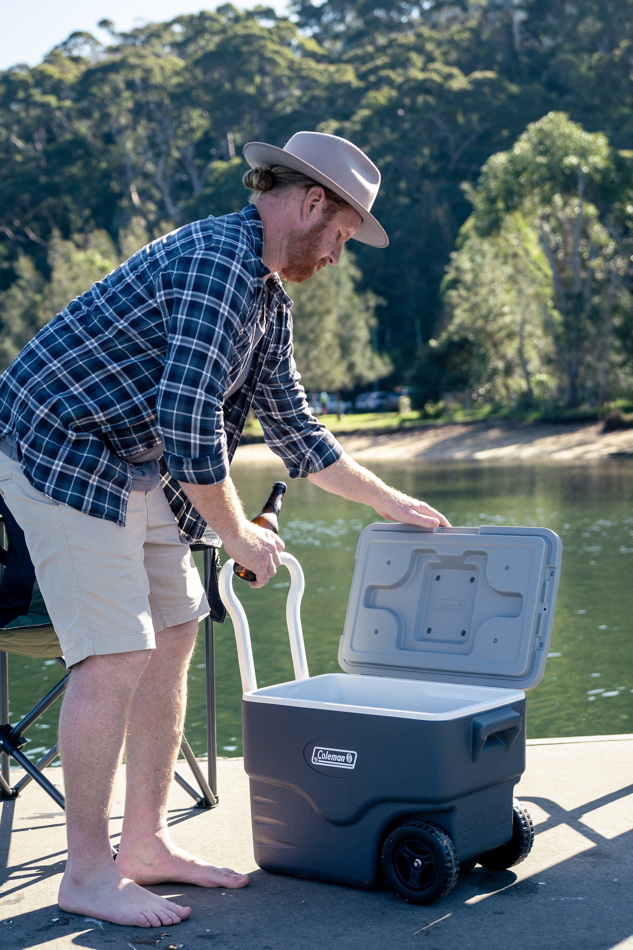 Coleman™ Extreme Cooler 38L Grey with Heavy Duty Wheels and Towing Handle