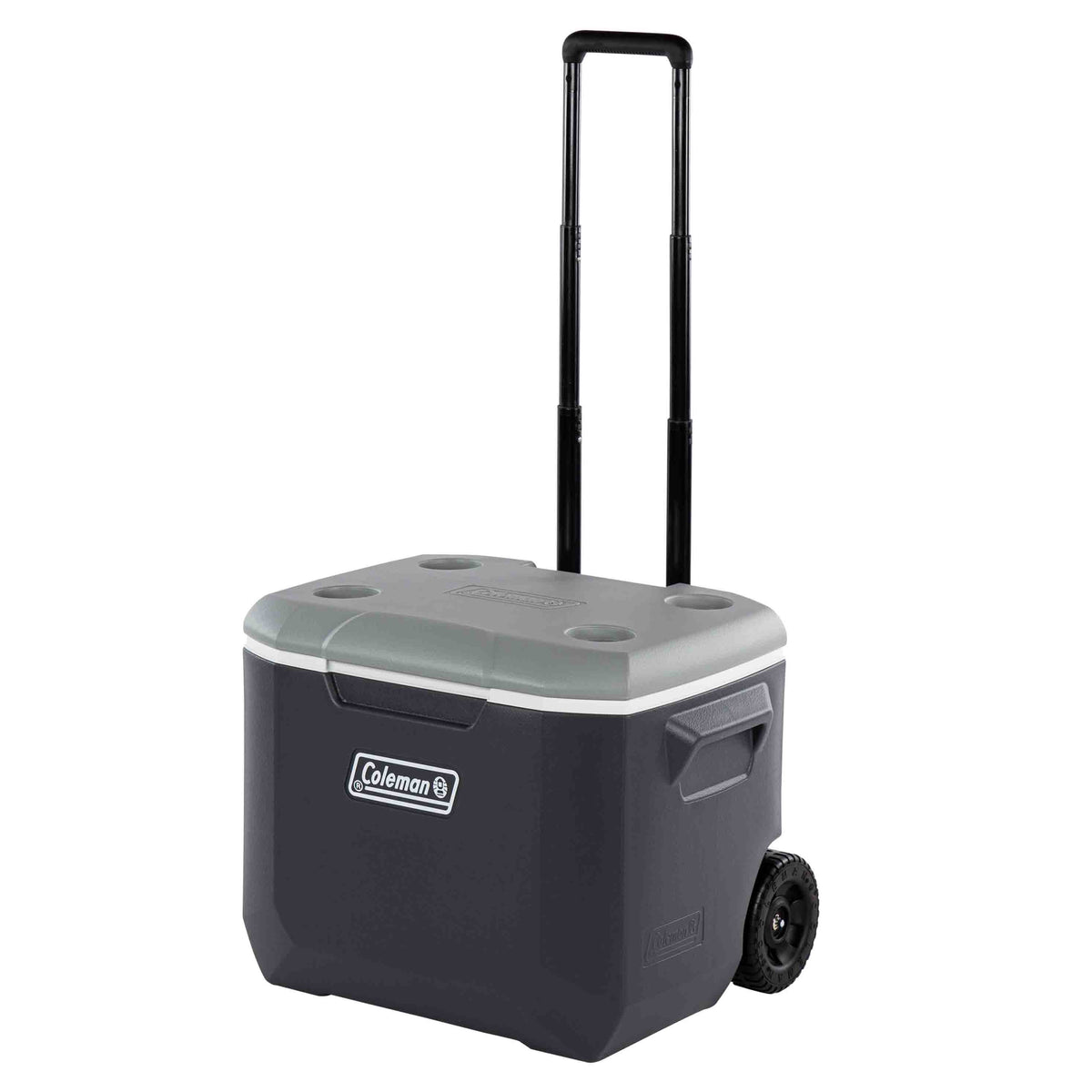 Coleman™ Extreme Daintree Cooler 57L Grey with Heavy Duty Wheels Retractable Towing Handle and Side Carry Handles