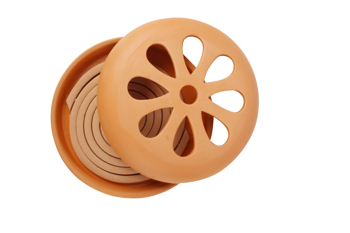 Sandalwood & Citronella Insect Coils with Terracotta Burner