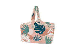 Good Vibes™ Insulated Daytripper Cooler Bag, Full Zip-Around, Sewn in Handles, Folds Flat - Blush Palm