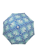 Good Vibes™ 1.6m Beach Umbrella with Carry Bag, Shoulder Strap - Peacock Paradise