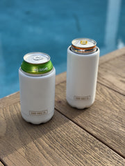 Good Vibes™ Insulated Double Wall Stainless Steel Regular Bottle & Can Cooler - Dove White