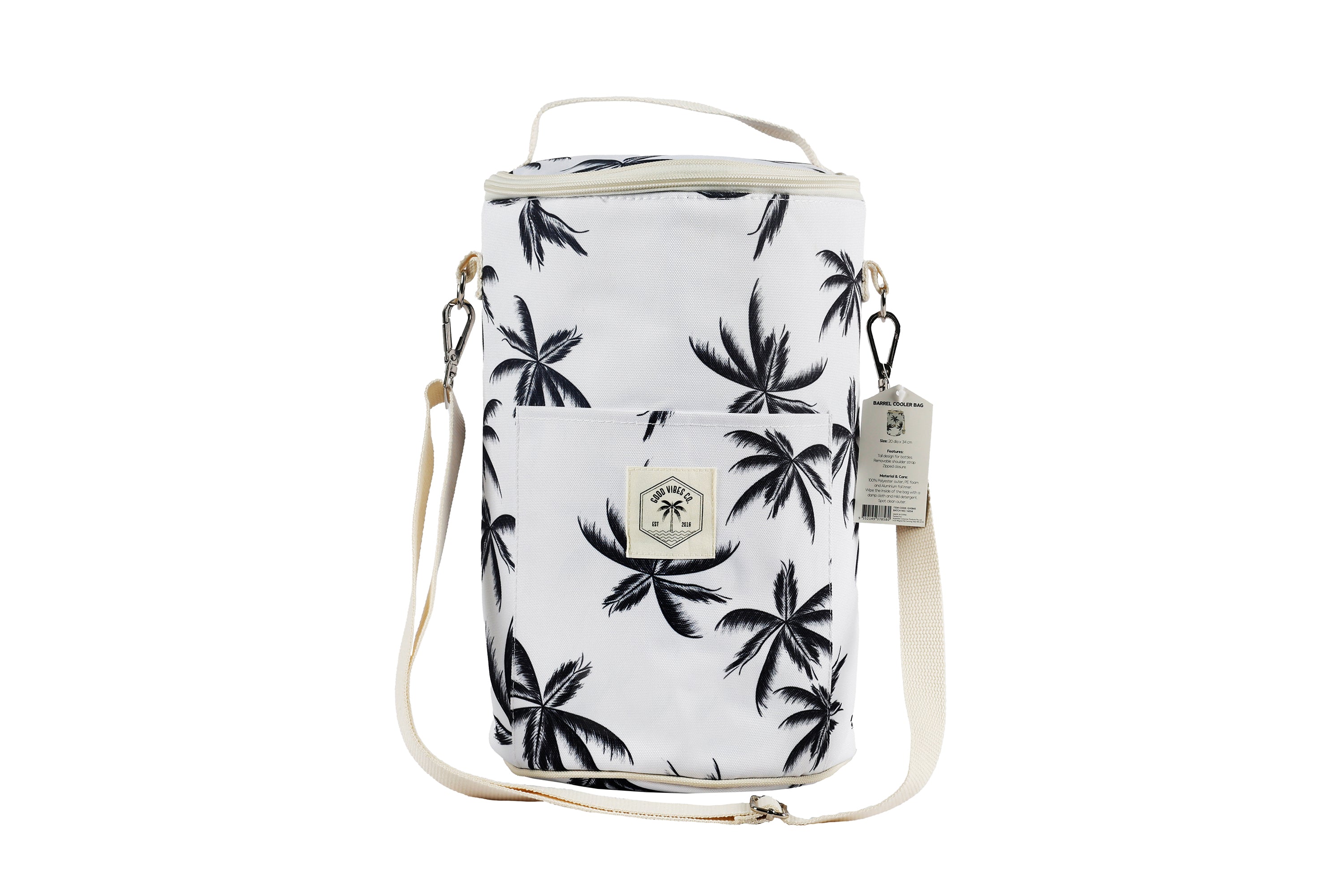 Good Vibes™ Insulated Barrel Cooler Bag with Shoulder Strap - Havana