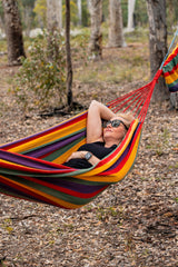 DOUBLE TRAVEL HAMMOCK WITH CARRY BAG 200x150cm