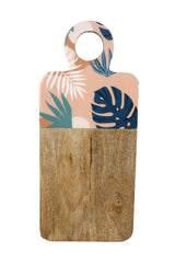 Good Vibes™ Mango Wood & Enamel Serving Board 46cm - Blush Palm