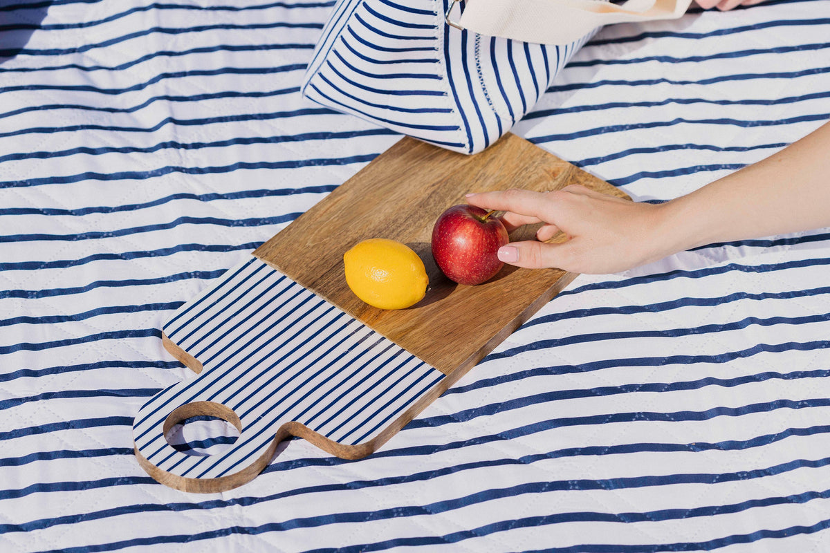 Good Vibes™ Mango Wood & Enamel Serving Board 46cm - Mediterranean