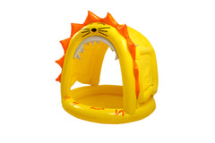 AirTime™ Inflatable Paddling Pool with Lion Canopy 15cm Depth 110x100x100cm - Age 2-6yrs