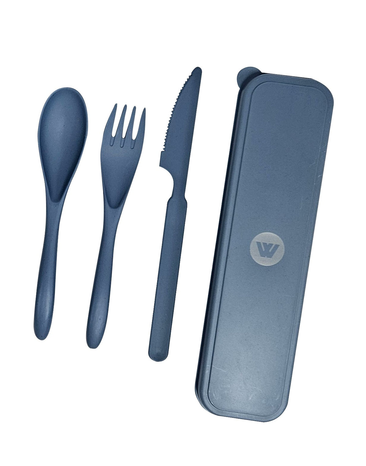 Wheat Straw Cutlery Set in carry case - Available in Blue or Natural