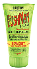 BUSHMAN PLUS DRYGEL 80% DEET WITH SUNSCREEN 75GRM