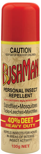 BUSHMAN ULTRA AEROSOL 40% DEET 130GRM