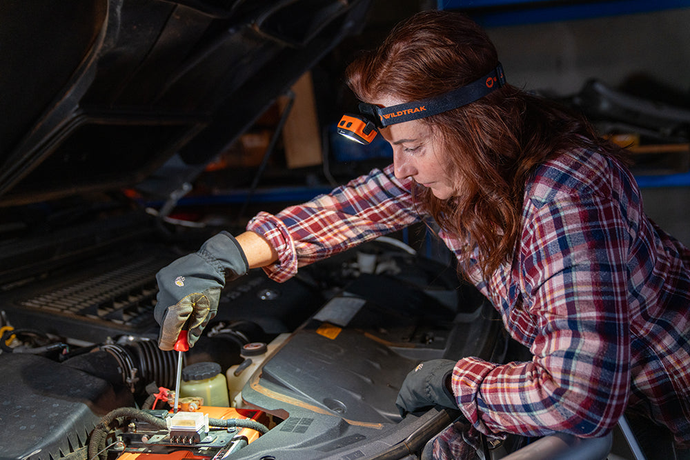 Wildtrak™ Premium Headlamp, Rechargeable, Multi Light inc Amber, Dual Power, Motion Sensor, Adjustable Brightness, Magnetic Base, USB-C Fast Charge, Water and Dust Resistant, Suitable for Work or Camping