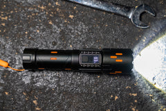 Wildtrak™ Flashlight, Rechargeable, 5 Light Modes, Built-in Powerbank with USB-C Charge Lead, Glow in the Dark, Water & Dust Resistant includes Carry Bag