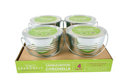 Sandalwood Citronella Candle in Tin with Handle 350g