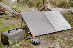 Wildtrak™ 60W Folding A-Grade Monocrystalline & Aluminium Solar Panel with Bag for Off-Grid Living, Camping, 4WD & Caravan Adventures