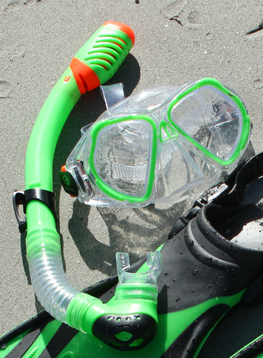 KEPPEL KIDS MASK AND SNORKEL SET - BRIGHT GREEN