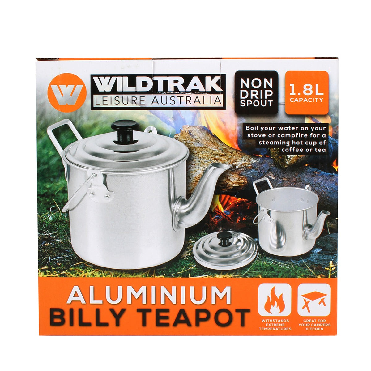 1800ml Aluminium Billy Pot with Handle